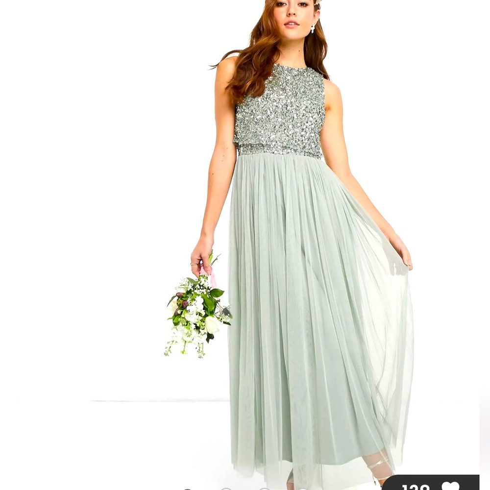 Sequin Lily Green Bridesmaid Dress